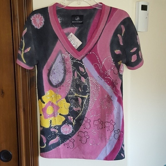 Bacca da Silva embellished cashmere sweater NWT L - Picture 2 of 8